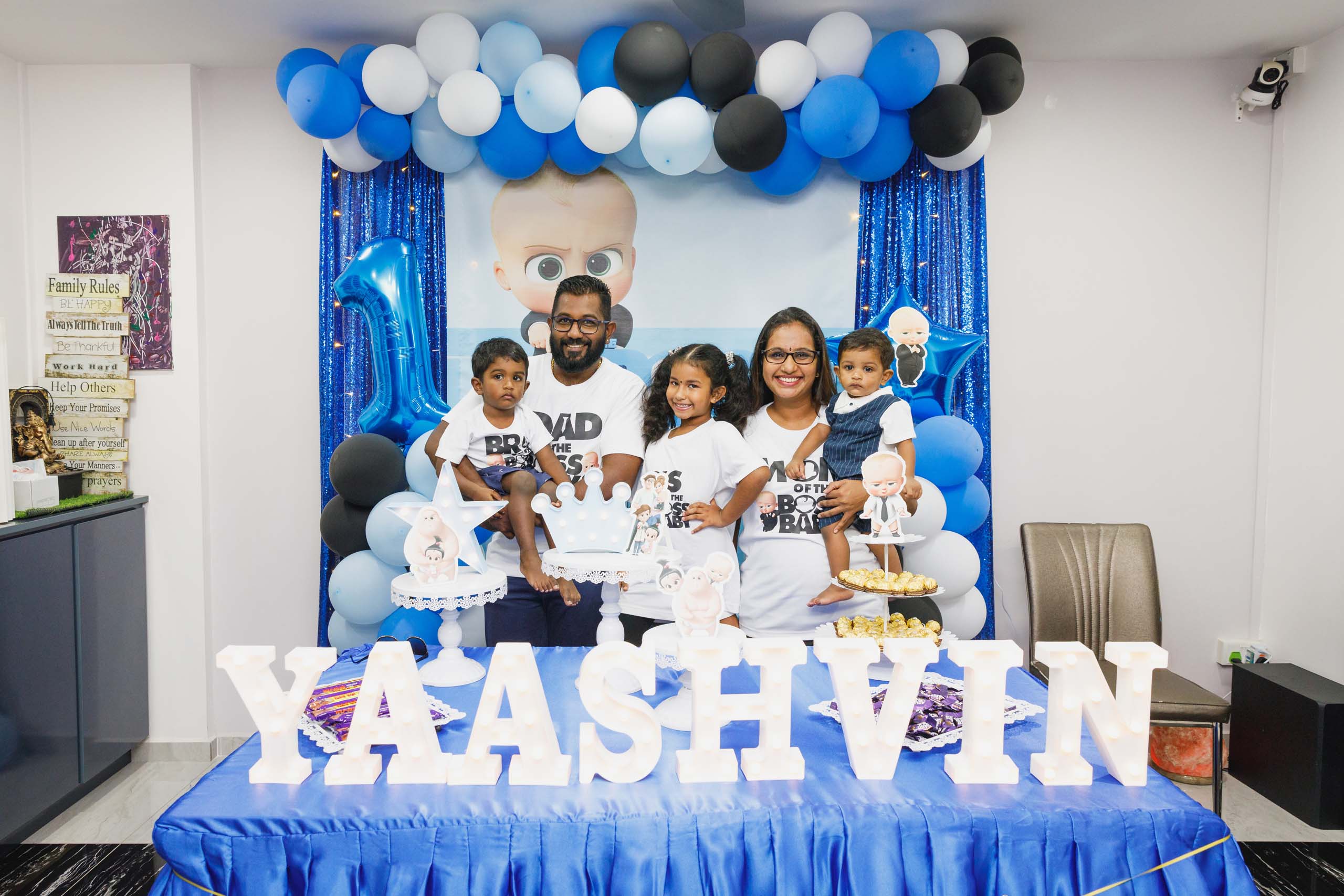 A 1 year old's birthday at a home in Singapore